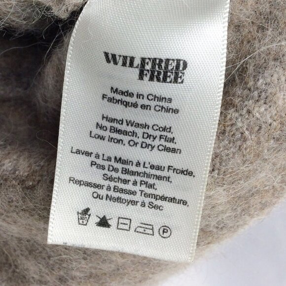 Aritzia Wilfred Free Alpaca Wool Sweater Dress Small Brown Pockets Italy - Picture 6 of 7